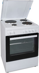 Carad Stove 60lt with Enamel Hobs W60cm White Carad Stove 60lt with Enamel Hobs W60cm White