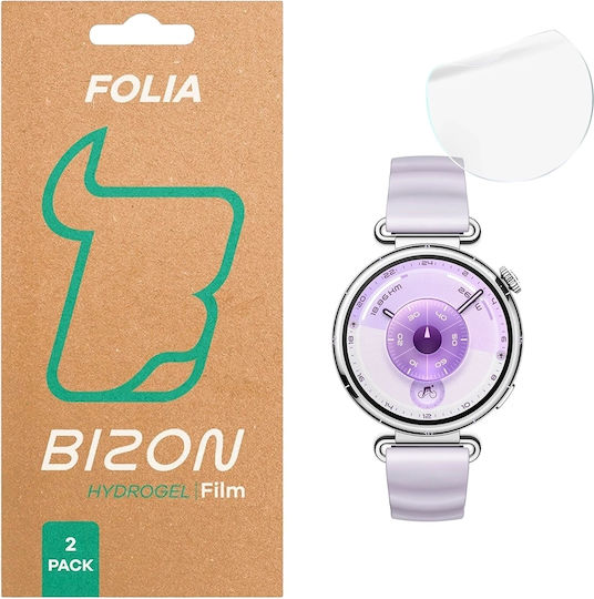 Set 2 Bizon Folii de Protecție Hydrogel Compatibile cu Huawei Watch Gt6 41mm Transparent
