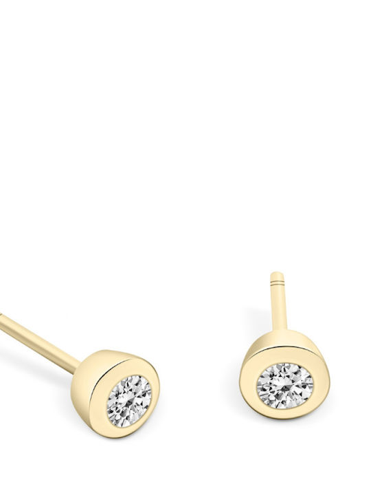 Single Earrings 18K Gold Diamonds 0.18ct Vs1 F Sk4998