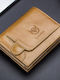 Leather Men's Card Wallet with RFID Yellow