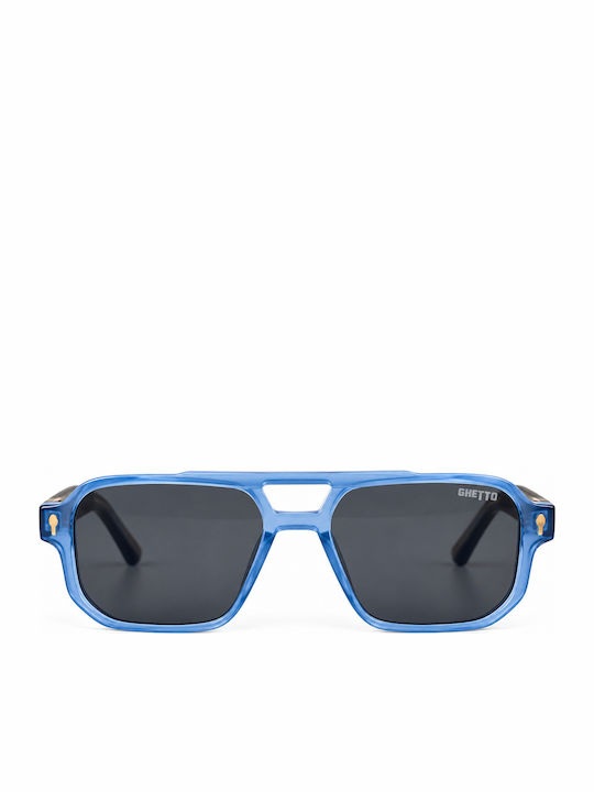 Ghetto Unisex Ochelari De Soare Albastru Transparent