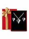 Velve Velve Schmuckset mit Halskette, Ohrringen, Ring, Armbändern und Anhänger aus Silber