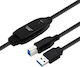 Microconnect Cablu USB 3.2 USB-A male - USB-B male Negru 7m USB3.0AB7B