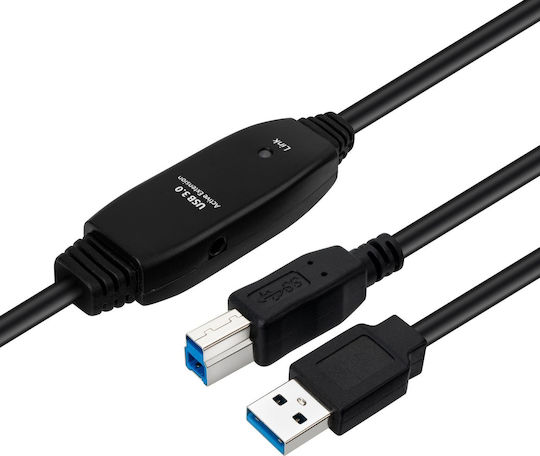 Microconnect Cablu USB 3.2 USB-A male - USB-B male Negru 7m USB3.0AB7B