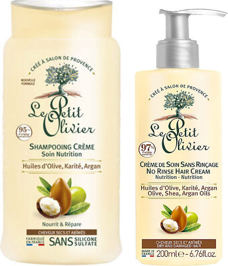 Le Petit Olivier Set Intensiv De Reparare Pentru Păr – Șampon 250ml + Balsam Leave-in 200ml