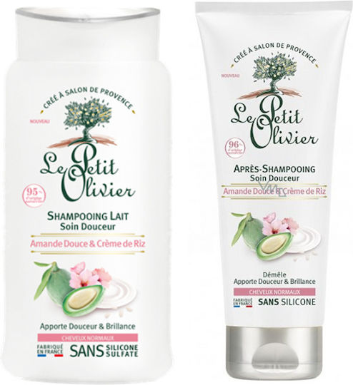 Le Petit Olivier Set Pentru Păr Normal Gentle Care Șampon 250ml + Balsam 200ml