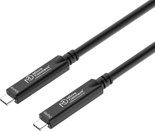 Microconnect Video Cable USB-C male - USB-C 60W Μαύρο 10m MC-USB3.2CC10-8K-OP