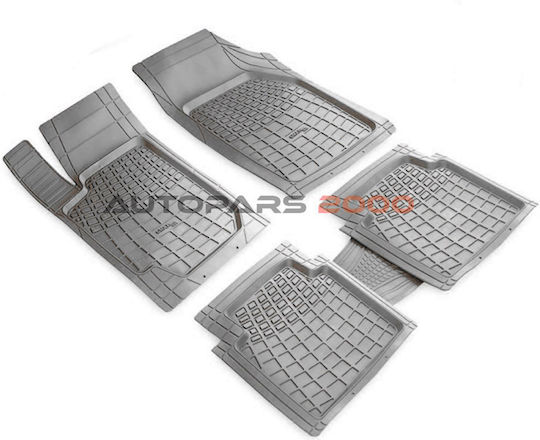Set Covoare Auto Universal Cauciuc 5 Bucăți Gri 00243