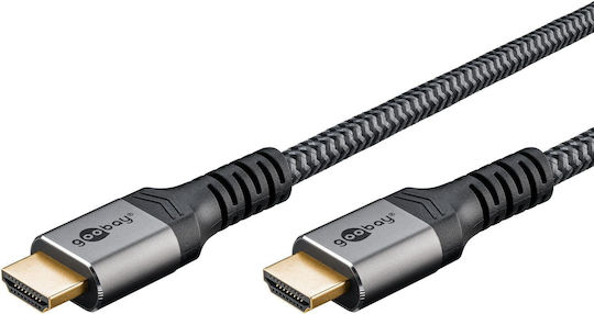 Goobay Soft Ultra HDMI 2.1 Καλώδιο HDMI male - HDMI male 0.5m Γκρι