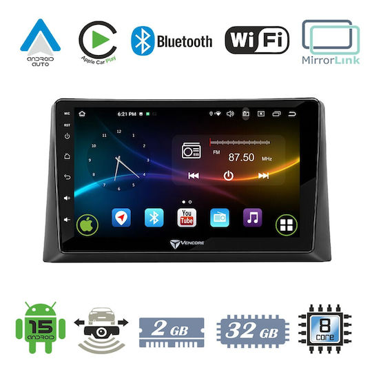 VenCore Auto-Audiosystem Für Peugeot 308 2013-2026 Mit Touchscreen 9" Bluetooth USB AUX WiFi GPS Apple CarPlay Android Auto