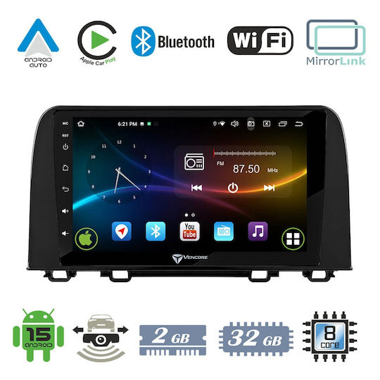 VenCore Auto-Audiosystem für Honda CR-V 2017-2022 mit Touchscreen 9" Bluetooth USB AUX Eingebautes Wi-Fi GPS Apple CarPlay Android Auto