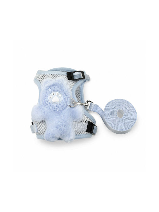 Fluffy Harness Cats Small Dogs Leash Blue Fluffy Harness Cats Small Dogs Leash Blue
