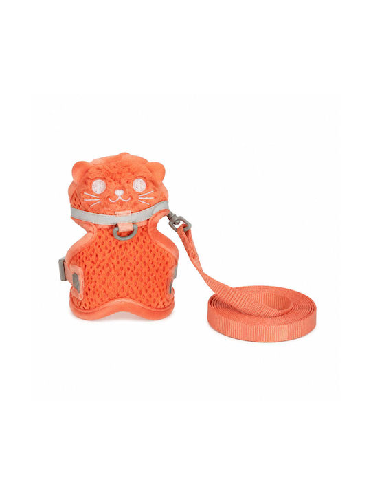 Fluffy Katzen-Geschirre Kleine Hunde Leine Orange