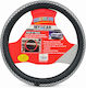Auto Lenkradabdeckung 38cm Schwarzes Silber Strick