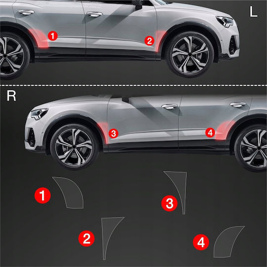 Grizzglass Protective Film Wheel Arches Grizzglass Bodyshield Audi Q3 Sportback 2018-2025 4in1