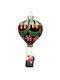 Hanging Multicolour Hot Air Balloon Ornament 7.5x15cm