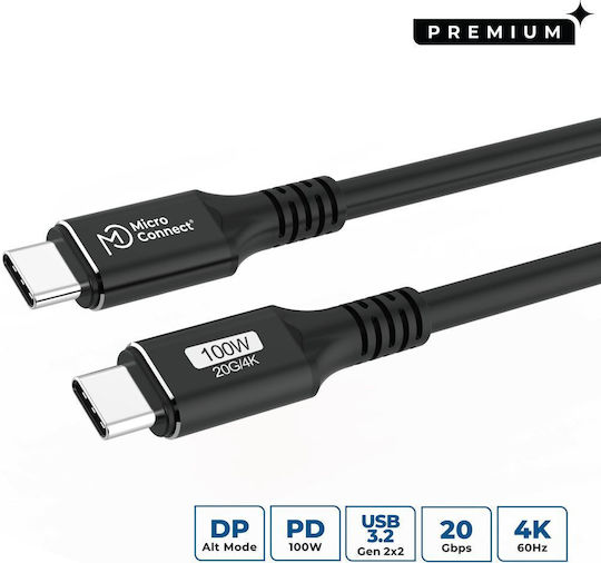 Microconnect Premium Usb-c Cable 0,15m 20gbps 100w Usb 3.2 Gen 2x2