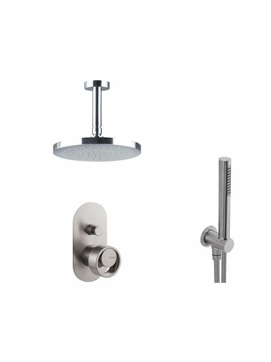 Armando Vicario Halo for Shower 2 Exits Inox Si...