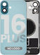Back Glass W Magsafe Magnet Iphone 16 Plus No Logo Aftermarket Teal