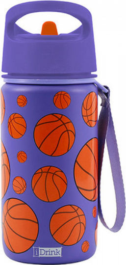 iDrink Basket Kids Water Bottle Made of Tritan Plastic Thermos Purple 500ml