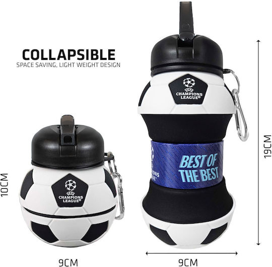 Uefa Ball Kids Water Bottle Football Silicone Thermos Multicolour 500ml