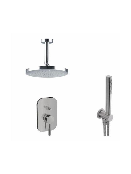 La Torre New Tech for Shower 2 Exits Inox Silver