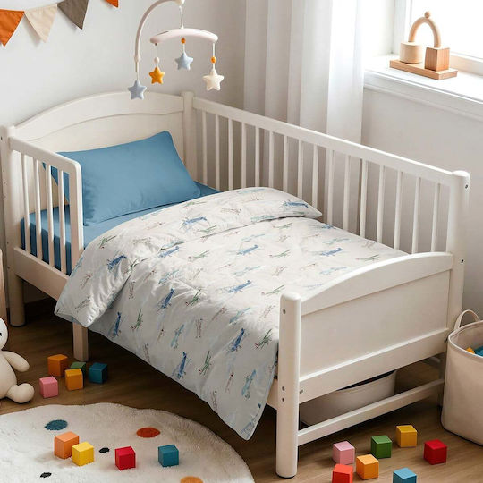 Melinen Prime Line Baby Crib Duvet Multicolour Aircraft 110x160cm