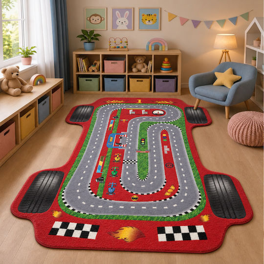 Homeone Път Детски Килим Червен 80x150см