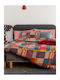 Palamaiki Σετ Παπλωματοθήκη Φανελένια 170x250cm Μονή με Μαξιλαροθήκη Πολύχρωμη