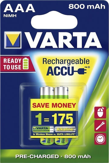 Varta Wiederaufladbare Batterien 800mah AAA Varta (2 Stück)