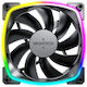 Montech Case Fan 120mm 1600rpm 59cfm with ARGB Lighting 3pcs Black