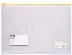 Penmate Transparent File Folder with Yellow Zipper Penmate Transparent File Folder with Yellow Zipper