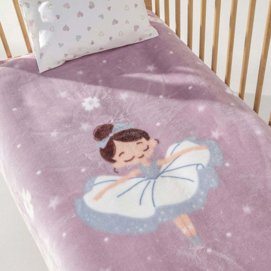 Kentia Pătură Pepinieră Swaddling Catifea Lila 80x100 cm