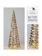 Illuminated Christmas Decorative Tree Cone 40cm Gold