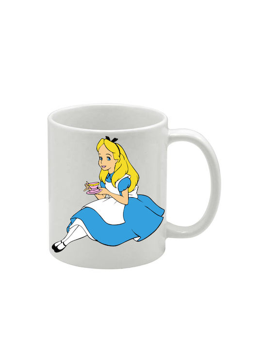 Weiße Tasse Alice