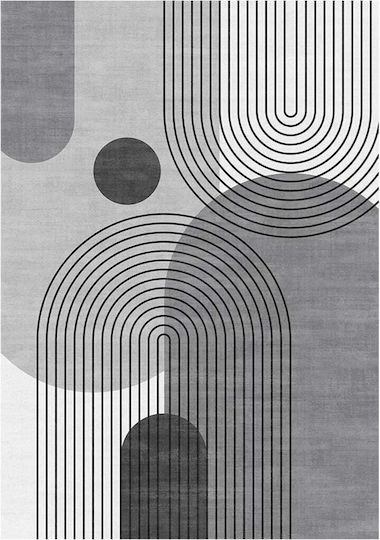 Domoletti Mia 3D 80x150cm Non-Slip Grey Rug Domoletti Mia 3D 80x150cm Non-Slip Grey Rug