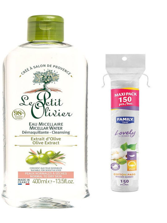 Le Petit Olivier Set Îngrijire Apă Micelară Cu Măsline 400ml Și Dischete Demachiante 150 Bucăți Le Petit Olivier Set Îngrijire Apă Micelară Cu Măsline 400ml Și Dischete Demachiante 150 Bucăți