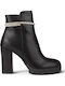Damen Stiefeletten mit hohem schwarzen Absatz