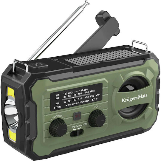 Kruger & Matz Handheld Radio Solar mit USB Grüne