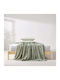Kentia Monica Fleece Blanket Single 160x220cm Green