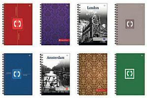 interDRUK Set of 5 Spiral Notebooks A6 with Hard Cover (Miscellaneous Designs)