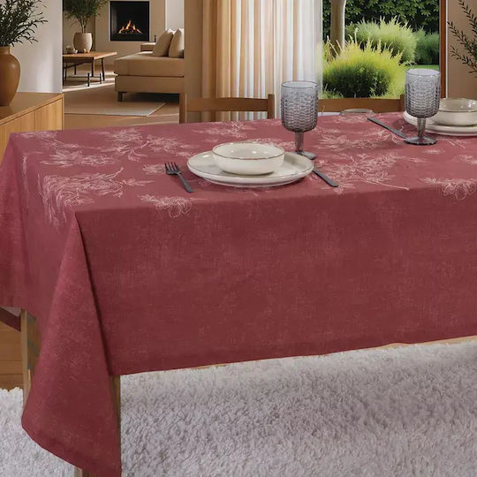 Nef-Nef Homeware Tablecloth Cotton Dream Bordo 140x180cm