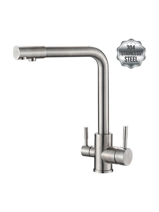 Waterro Wasserro Küchenarmatur Flexibel Silber