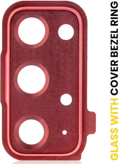 Back Camera Lens Cover Bezel Ring Samsung Galaxy S20 FE 4G 5G Облачно Червен