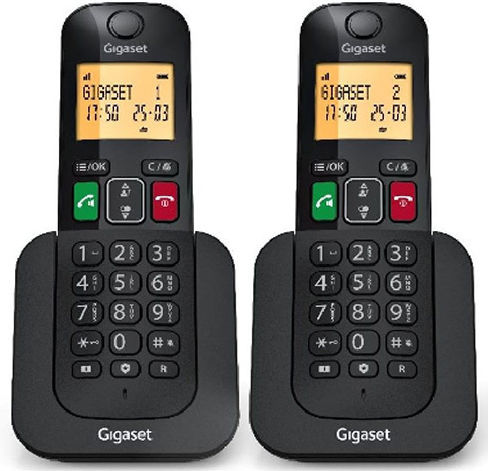Gigaset Elemental 400 Безжичен Телефон Duo Черен