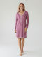 Harmony Winter Women's Nightgown Magenta