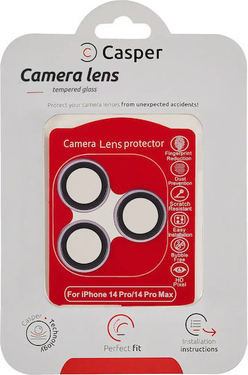 Casper Προστασία Κάμερας Tempered Glass Μωβ για το Iphone 14 Pro / 14 Pro Max