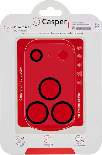 Casper Crystal Full Cover Προστασία Κάμερας Tempered Glass για το Iphone 18 Pro