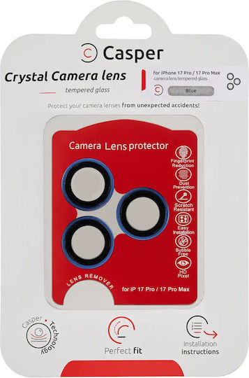 Casper Προστασία Κάμερας Tempered Glass Μπλε για το Iphone 17 Pro / 17 Pro Max