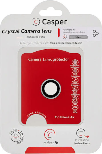 Casper Camera Protection Tempered Glass Silver for iPhone Air